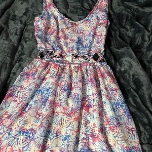 Summer dress pink blue